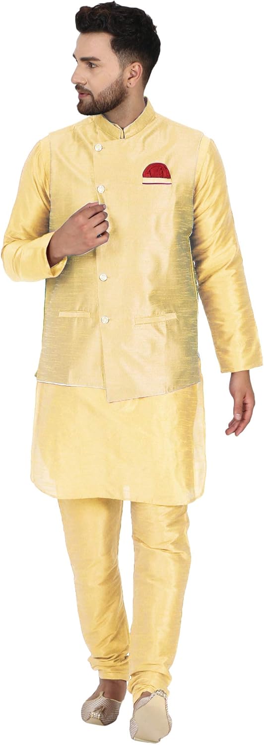 mens kurta pajama set with jacket