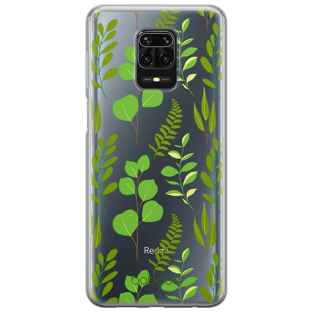 Babaco ERT GROUP mobile phone case for Xiaomi REDMI NOTE 9 PRO/ 9S original and officially Licensed pattern Plants 009 optimally adapted to the shape of the mobile phone, partially transparent