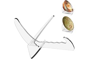 Boloyo "X Shape Acrylic Bowl Display Stand, 4.5 Inch 1PC Clear Acrylic Bowl Plate Platter Dish China Porcelain Display Holder Easel Base for Home Kitchen School Art Display