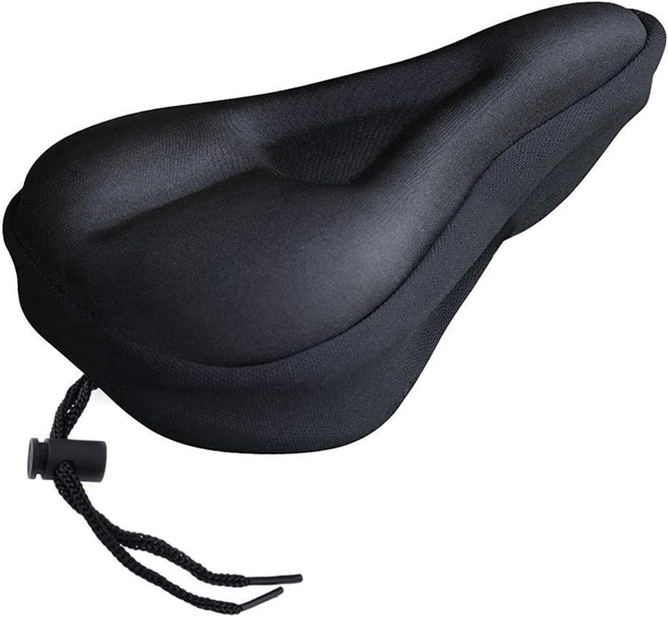 Gel Bike Seat Cover,Sports Bike Saddle Cover with Black Saddle Cover, Most Comfortable Bicycle Seat, Wide and Large Suitable for Mountain Bike Seats and Road Bike Saddles Comfortable Gel Bicycle Seat