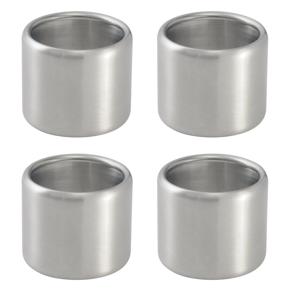 InterDesign Brushed Stainless Steel Napkin Ring, Set of 4