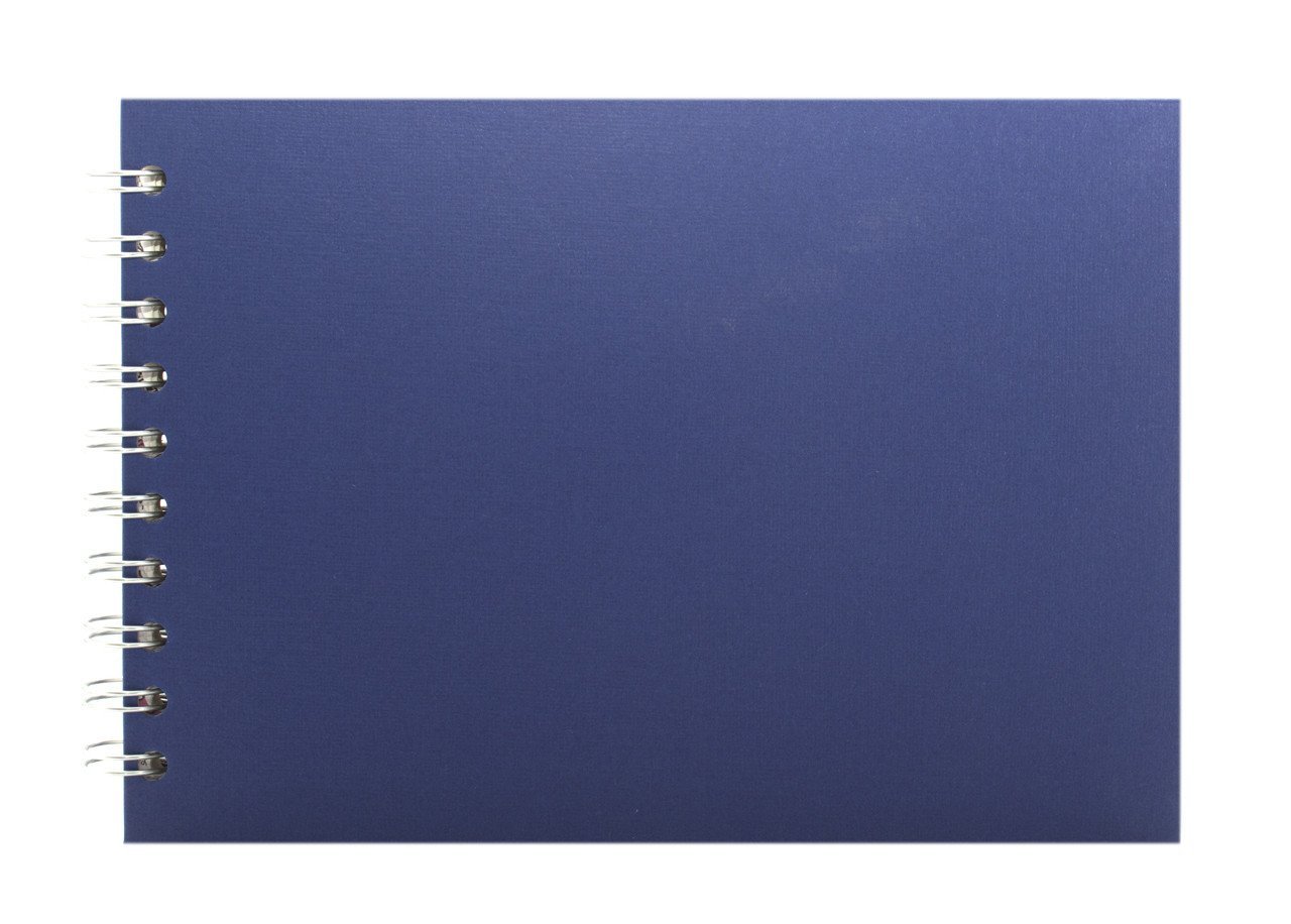 Pink Pig A5 Landscape Sketchbook | White Cartridge, 35 Leaves | Economy Blue