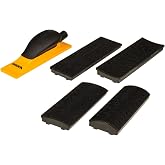 Mirka Contour Hand Sanding Block Kit, Hook and Loop, 2.75x8 Inch, 4 Plates | Interchangeable Profiles for Concave, Convex and Flat Auto Body or Wood Surfaces; Hose Adapter for External Dust Extraction