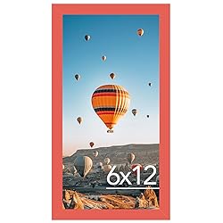JCJMY 6x12 Picture Frame Red for Wall Hanging or