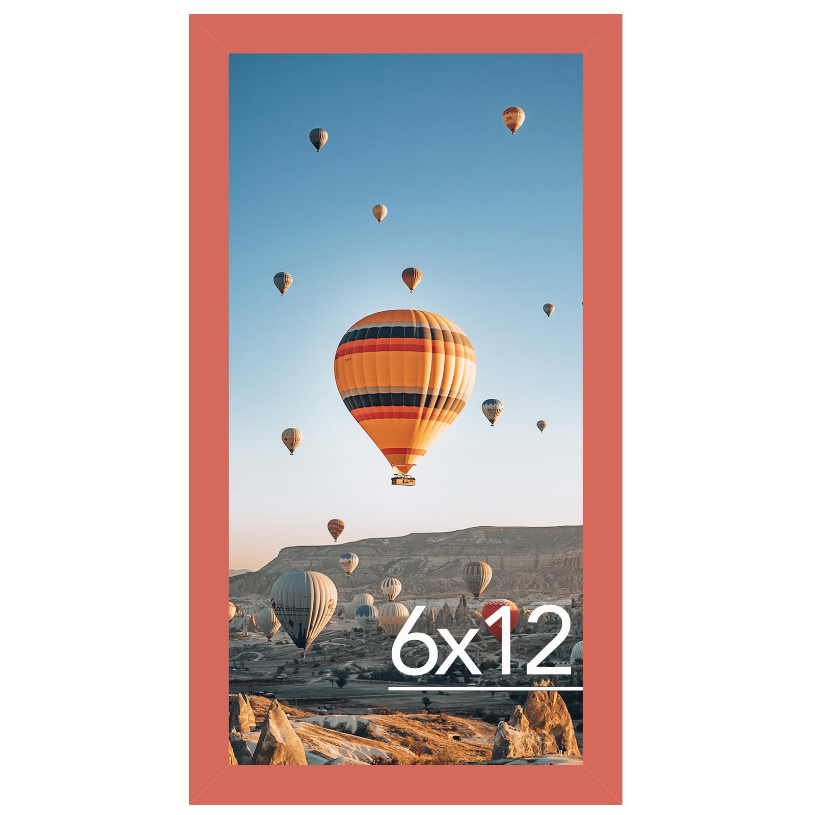 JCJMY 6x12 Picture Frame Red for Wall Hanging or