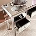 Southern Enterprises Mirage Mirrored Console Table in Silver