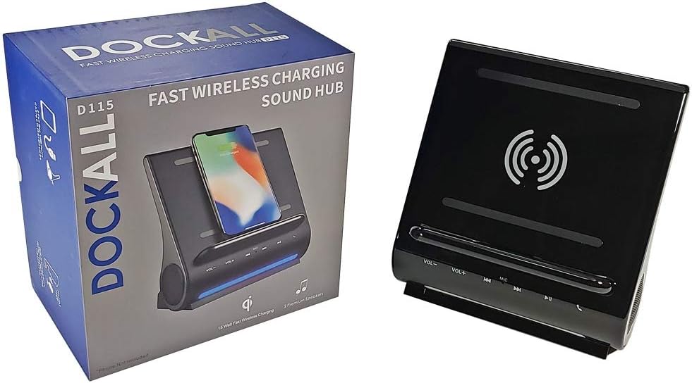 Fast Charging Wireless Charger, Bluetooth Premium Speakers, Docking Station with Built in Mic Handsfree Call, 4 in 1 Station for iPhone 12/12 Mini/12 Pro Max and Samsung Phone: Home Audio & Theater