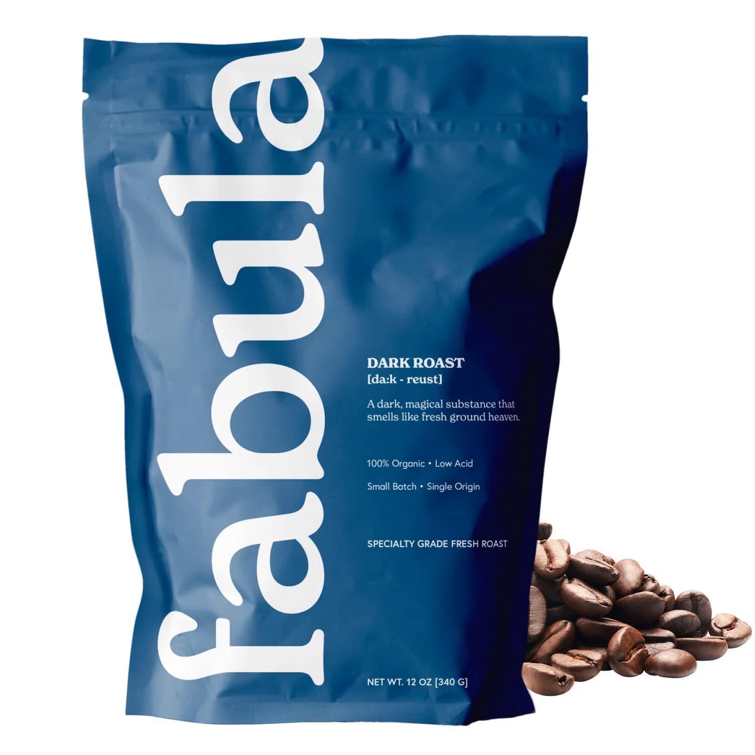Photo 1 of Fabula Coffee Dark Roast Whole Beans - Organic - Low Acid - Single Origin - Non GMO - Mold Free - 12 Ounces