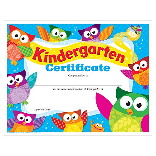Trend Enterprises Kindergarten Certificate (Owl-Stars!) (T-17009)