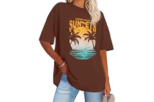 ROSEMIA Womens Oversized Tshirt Graphic Tees Crew Neck Summer Short Sleeve Loose Fit Tops