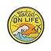 Asilda Store Stoked on Life Patch || Iron on or Sew On Embroidered Patch Badge | Travel + Nature + Outdoors + Adventure | Vintage Vibe | Great on Backpacks and Clothing