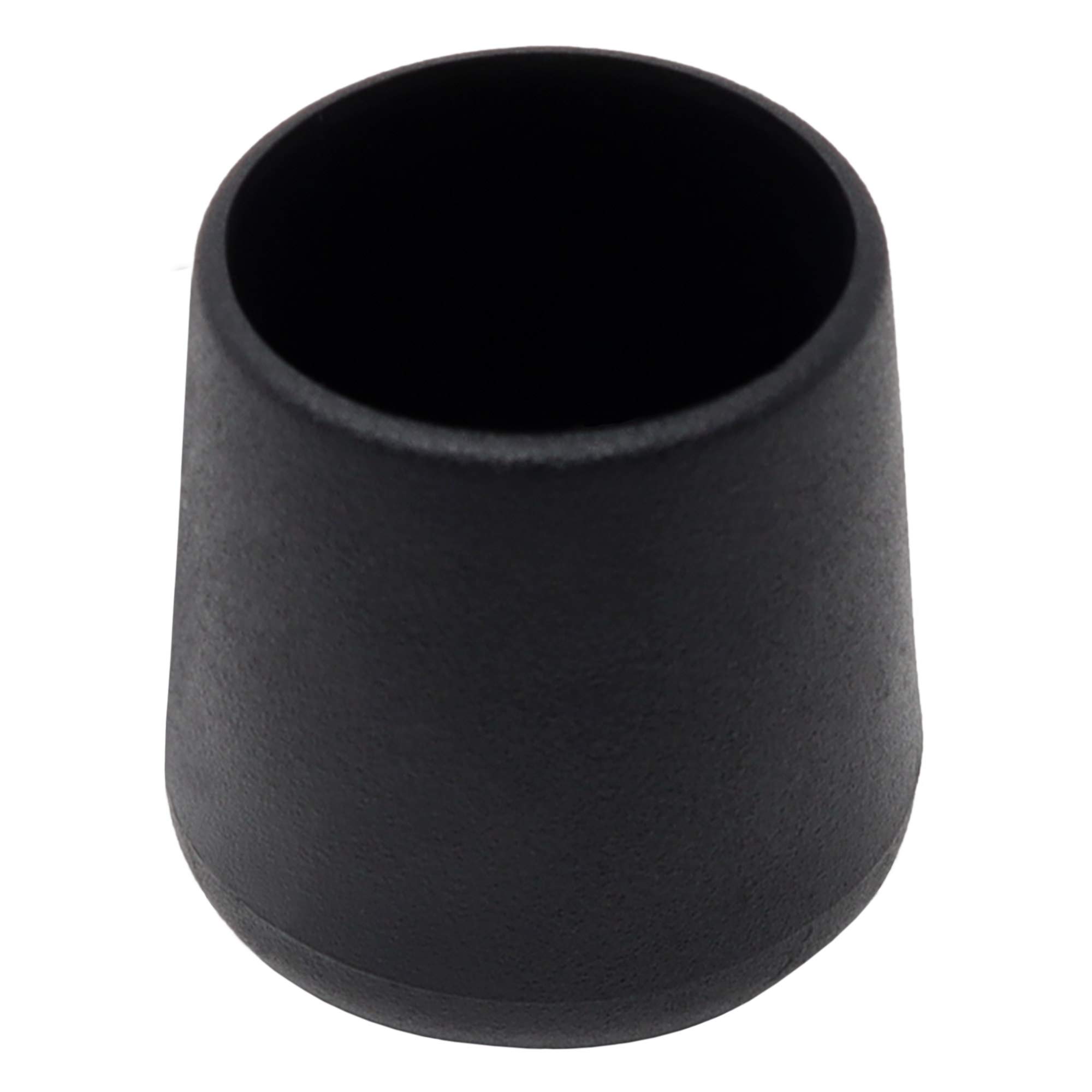 Adsamm® / 4 x Leg tips for round tubes / for round tubes Ø 1.26 - 1.3 '' (32 - 33 mm) / black / round | quality outer caps for tubular steel chairs