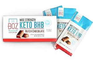 Dr. Boz - Keto BHB Powder - Dutch Chocolate, 20 Sachets - Increase Energy & Reduce Cravings - Max Strength Dietary Supplement - USA Made - 11.7oz (332g)
