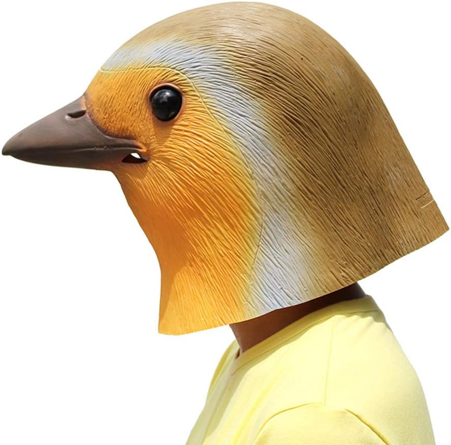 PartyCostume - Robin Bird Mask - Halloween Latex Animal Bird Mask