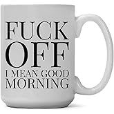 Funny Coffee Mugs Adult Humor | Large 15 oz Ceramic Coffee Mug, Funny Cups for Coworkers, Boss, Friends, Him, Her, Sarcastic, Office Gag Gift Idea for Birthdays, Exchange for Women Men