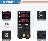 LONGWEI 30V 10A DC Variable Power Supply 4-Digit LED Lab Benchtop for DIY view 3