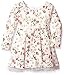 Youngland Girls' Toddler Knit Quilted Vintage Bird Floral Printed Dress
