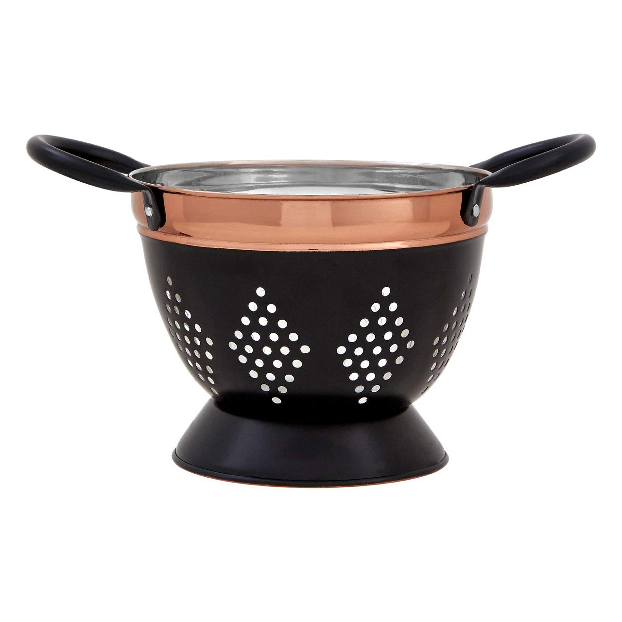 Prescott Small Colander, Charcoal/Copper