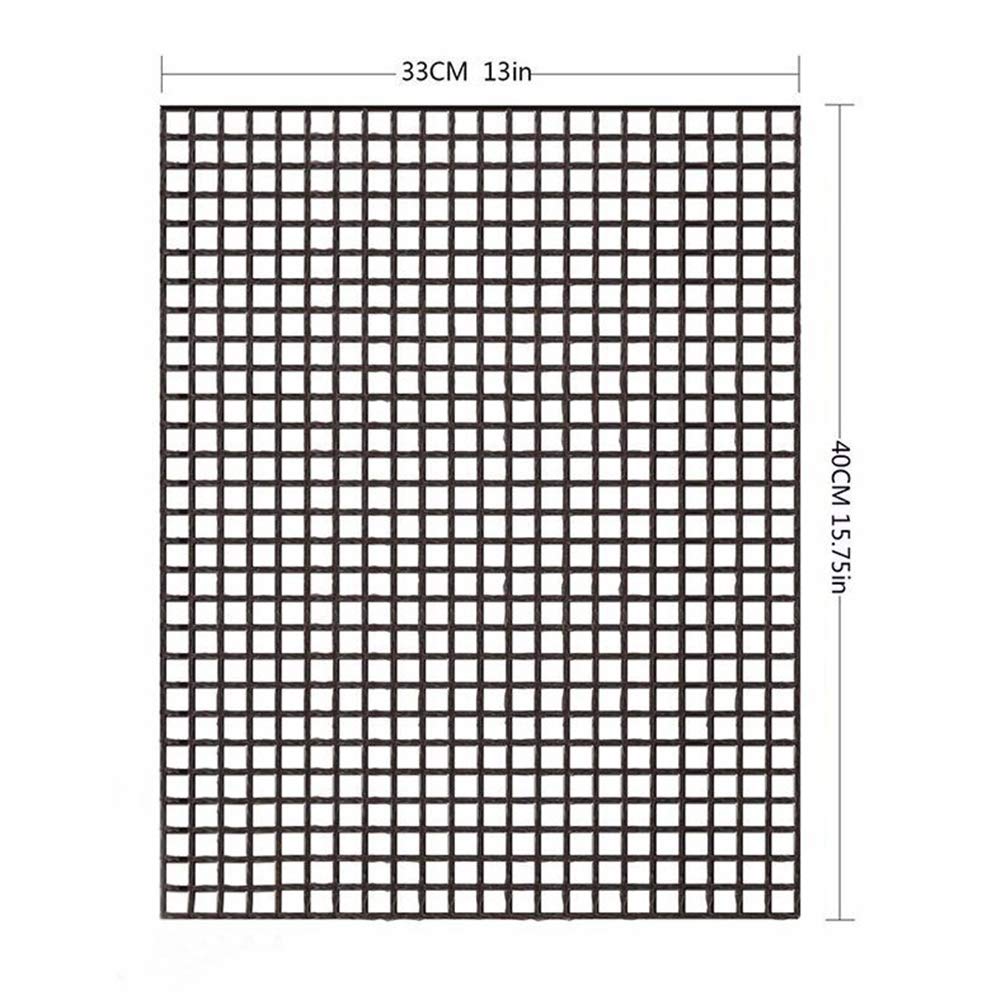 WEISIPU 3PCS BBQ Grill Mesh Mat - Glass Fiber Non-Stick Mats BBQ Grilling Mats Works on Grill Oven Stove Pans Outdoor Camping Picnics BBQ Tools...