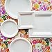 Susty Party 9-Inch Compostable Plates (50-Count), Sugarcane Heavy Duty Disposable Biodegradable, White
