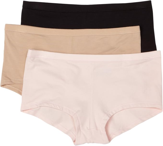 Hanes Women's Classic 3Pack Cotton Stretch Boyshorts,3