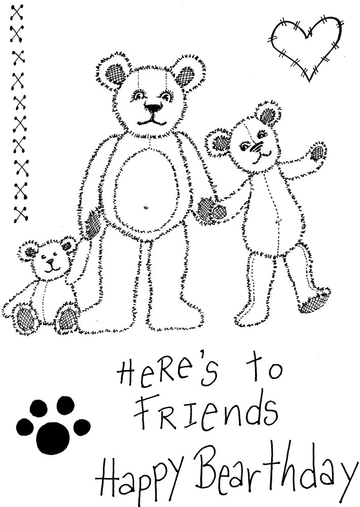 Lindsay Mason Designs LM Happy Bearthday Clear Stamp