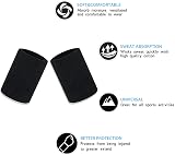 MEETTIKEY Sweat Bands 2-Pack Elastic Cotton Wristbands 8x10 cm Black view 4