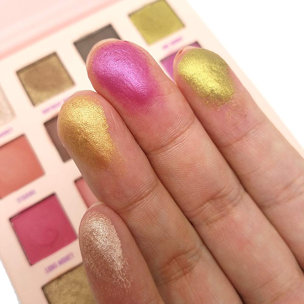 Eyeshadow Palette with Makeup Mirror 16 Colors Super Pigmented Makeup Matte and Shimmer