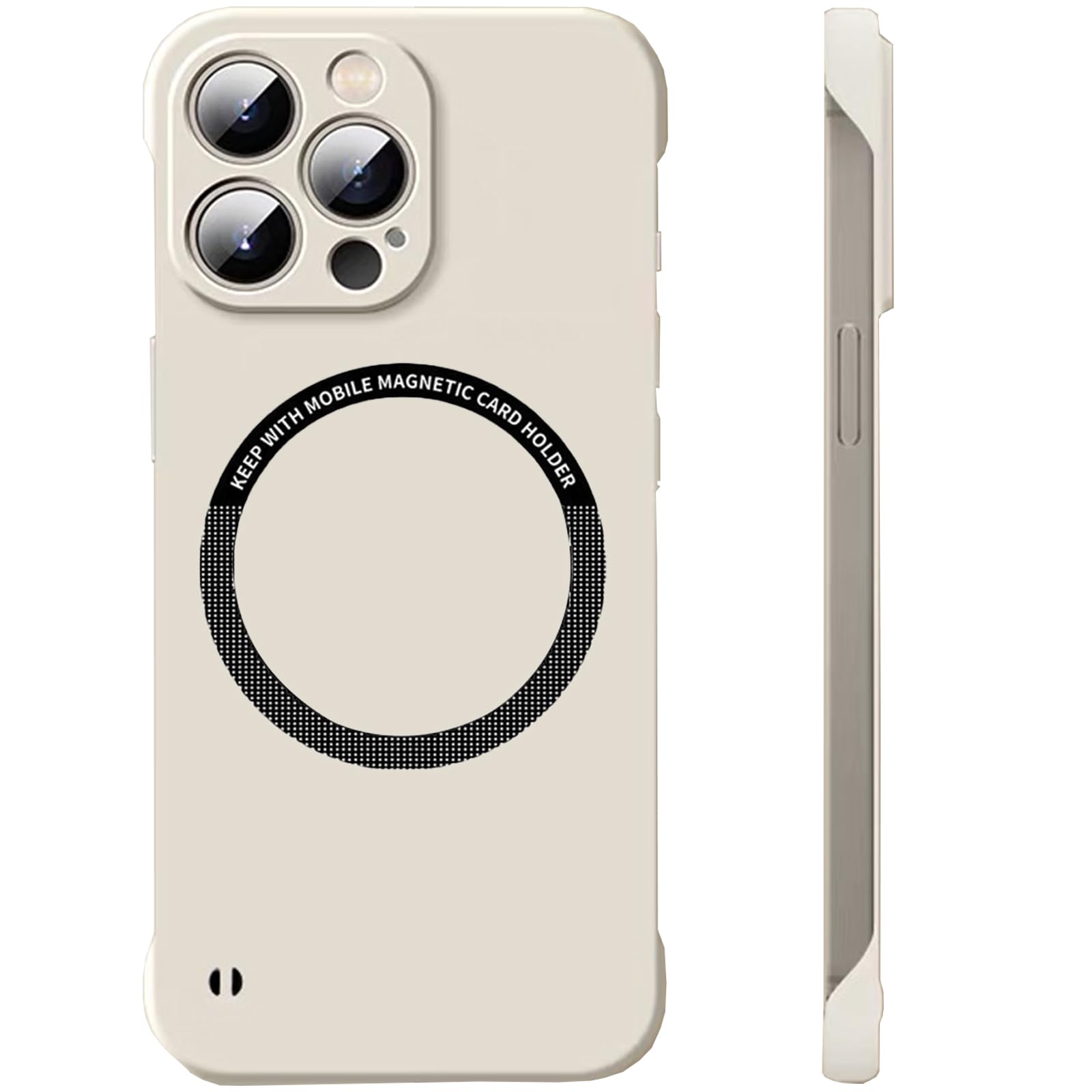 FAOMSEBS iPhone 16 Pro MagSafe Case (Bare Metal Feel) - Rapid Heat Dissipation, Strong Magnetic, Slim Borderless Design for 6.3'' 2024 Model - Thin Sturdy Cover