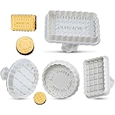GROWTAIL 4pcs Cookie Cutters,Cookie Mold Press,Cookie Stamps Set, Pastry Molds for Kids Baking