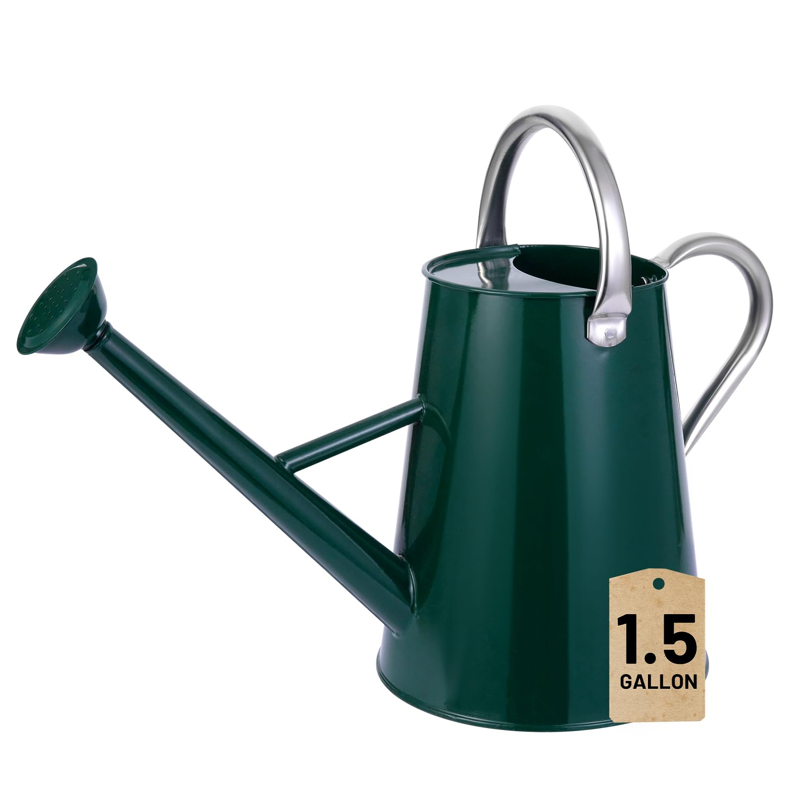 Photo 1 of 1.5 Gallon Watering Can for Outdoor Plants,Large Metal Plant Watering Pot with Removable Spout,Flower Garden Water Can Watering Pot,Galvanized Steel Watering Can with Stainless Steel Handles?Green