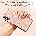 ESR iPhone X Case, Glitter Bling Hard Cover with Dual Layer Structure [Hard PC Back Outer + Soft TPU Inner] for Girls Women for iPhone X/iPhone 10 (2017)(Metallic Peach)