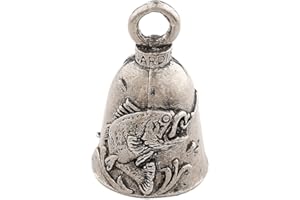 Guardian Bell Bass Fish Good Luck Bell w/Keyring & Black Velvet Gift Bag | Motorcycle Bell | Lead-Free Pewter | Good Luck Gift to Friends & Family | Bike Bell | Made in USA