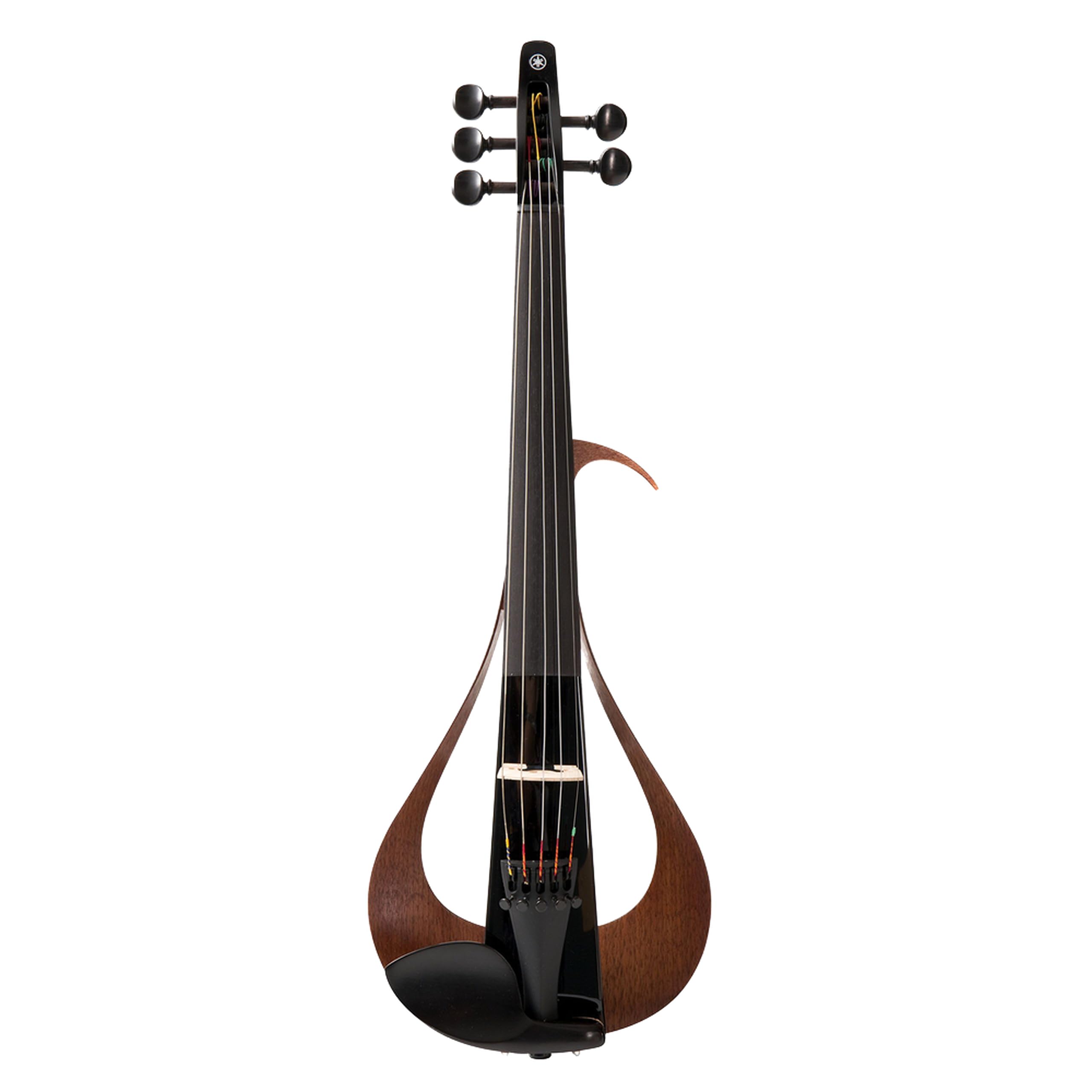 Yamaha YEV105B Electric Performance Violin with D'Addario Zyex Strings plus Helicore C String, Piezo Pickup and Volume Control, Black Finish