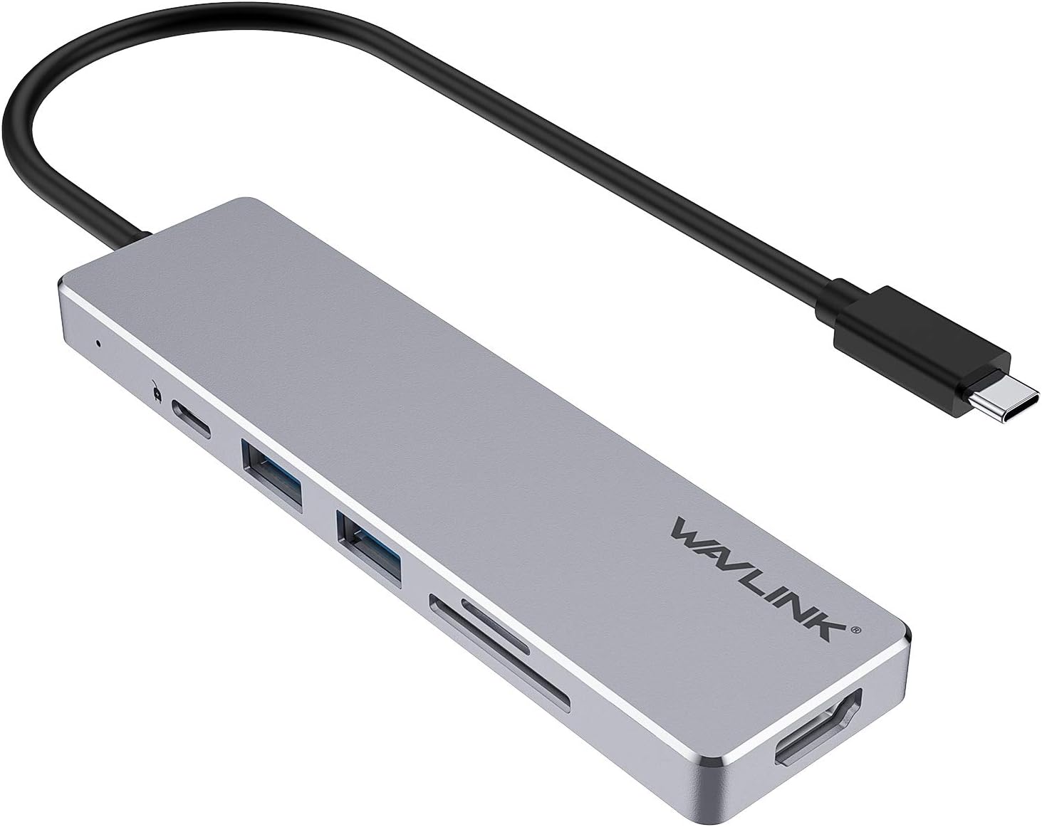 WAVLINK USB C Hub Mini Dock for Travel, 6-in-1 USB C Adapter with 4K@30 Hz HDMI, USB 3.0 Ports, 65W PD Port, SD and TF/Micro SD Card Readers, for Mac Pro and Type C Laptops, Model: WL-UHP3407: Computers & Accessories