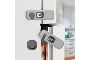 Cseece 6Pack Child Safety Fridge Lock, Baby Proofing Locks for Cabinets Cupboard Freezer Ovens Door