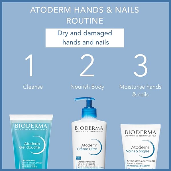 BIODERMA ATODERM HAND AND NAIL CREAM, 1.69 FL OZ