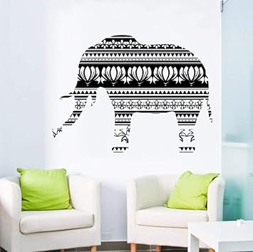 Pbbzl Afrika Stil Vinyl Kunst Design Elefant Religiose Wandbild Native Africa Ornament Wandaufkleber Home Schlafzimmer Dekor 42x67 Cm Amazon De Baumarkt