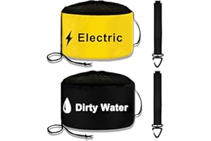 UNXMRFF 2-Pack Waterproof RV Hose Storage Bags with Drawstring Mesh Top, RV Utility Bag, Sewer Hose Bag, RV Camper Tools Accessories Bag for Fresh/Black Water Sewer Hoses and Electrical Cords