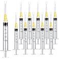 15 Pack 2.5ml 25Ga Plastic Syringe with Measurement for Scientific Labs and Industrial Dispensing, Disposable Individually Wrapped (15, 2.5ml-25Ga)