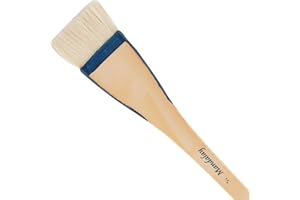 Creative Mark Mandalay Professional Goat Hair Hake Brush - 2" Wide Paint Brush with Paddle Handle for Professional Artists - Soft Natural Bristles Ideal for Sumi-e and Color Washes