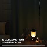 Deconovo Full Blackout Curtains Thermal Insulated 52x90 Inch Pair Linen view 6