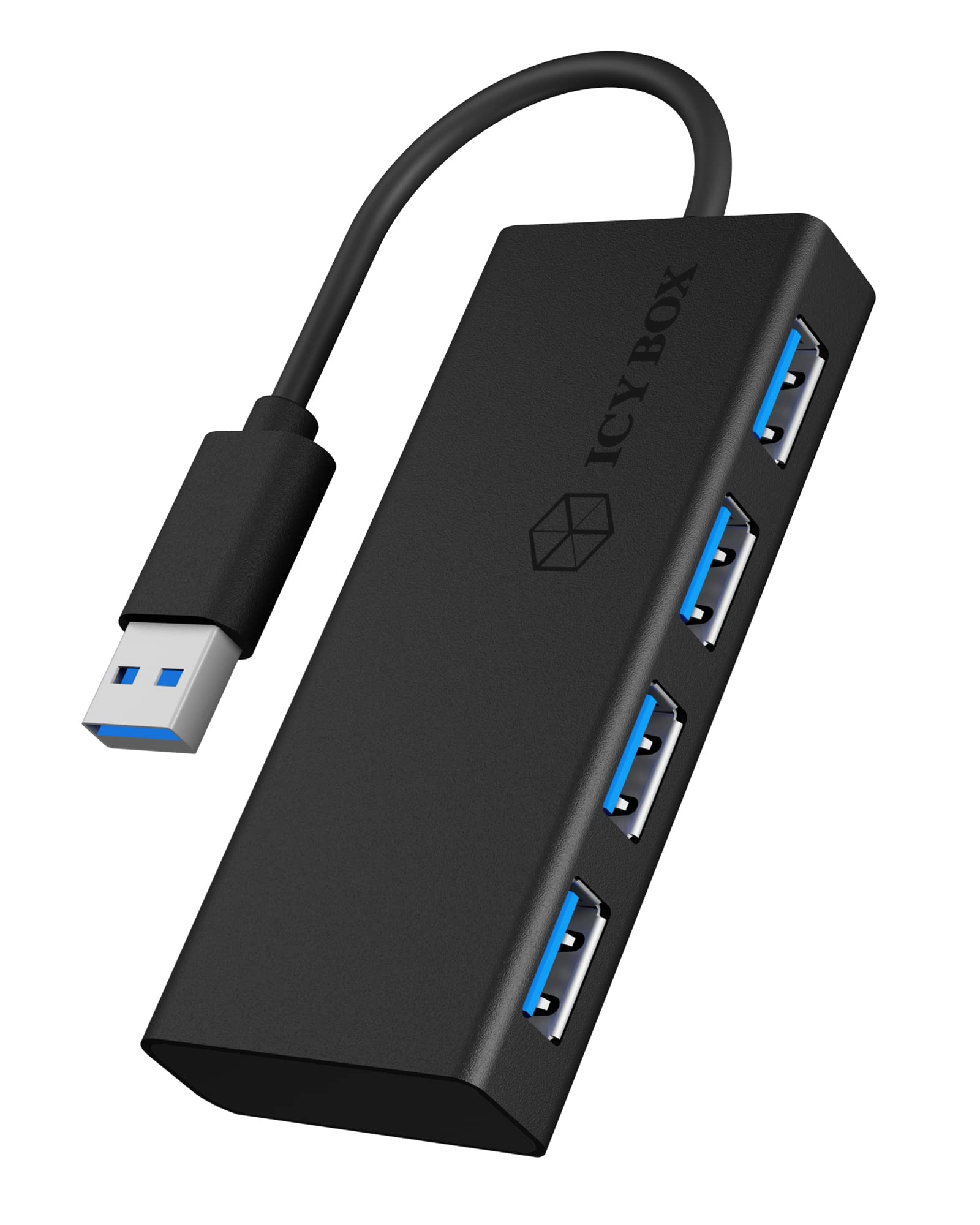 Icy Box IB-AC6104-B USB 3.0 4-Port Hub - Black
