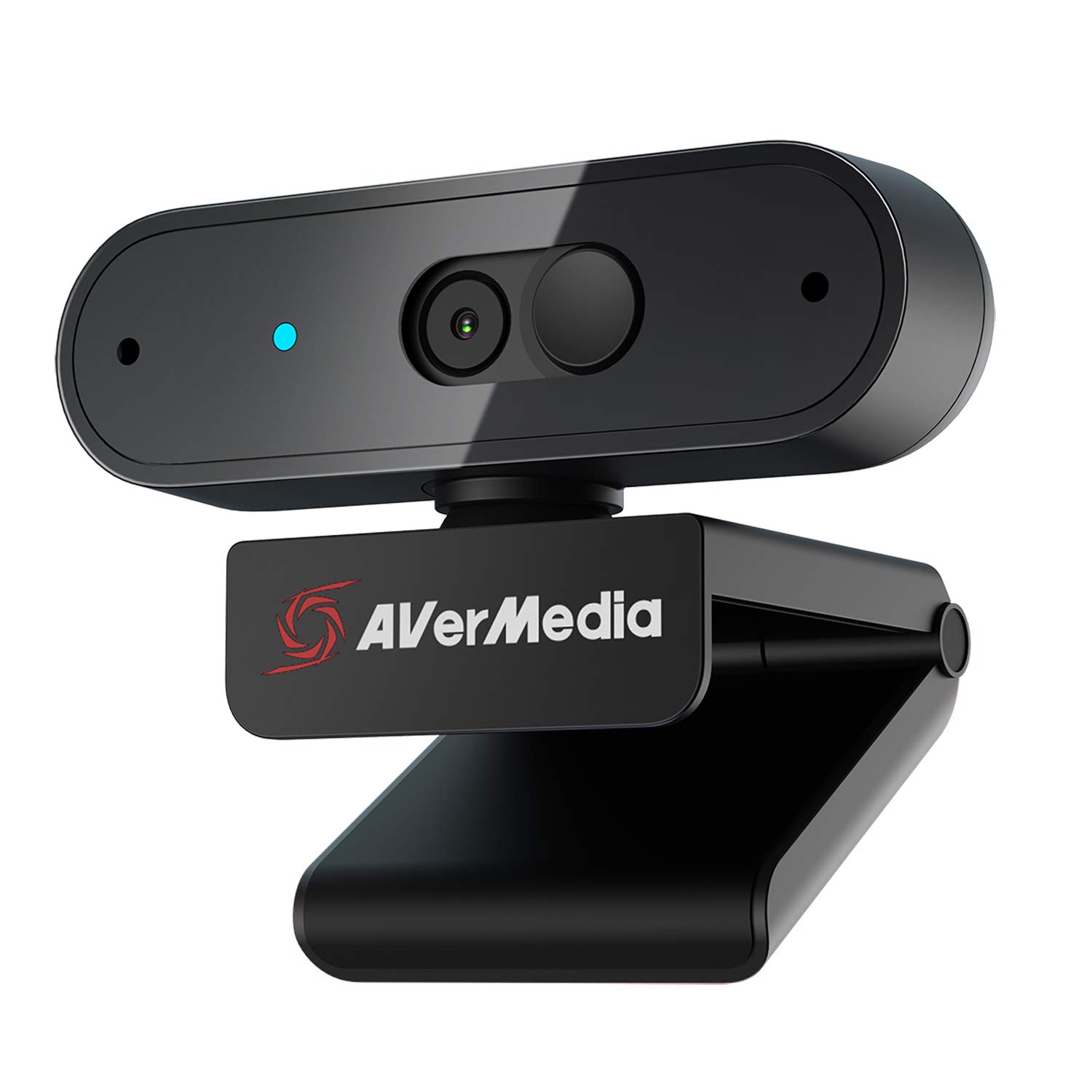 AVerMedia PW310P Webcam, Webcam Cover, 1080p/30fps Videochat and Recording, Plug and play, Microphones, Stream, Autofocus, Works with Skype, Zoom, Team - Black