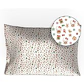 Collectibles Hello Kitty Santa Holiday Christmas Beauty Silky Satin Standard Pillowcase Cover 20x30 for Hair and Skin, (Officially Licensed Product) by Franco