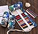 Coideal Colored Pencils Case Wrap Roll Up Holder Pouch for Artist Travel Drawing Coloring Portable Canvas Storage Organizer for Ball Pens or Pencils (72 Holes, Star Universe)