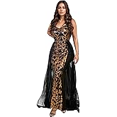 PORRCEY Women's Sexy Elegant Sparkly Sequins Evening Dress Party Club Night Outfits