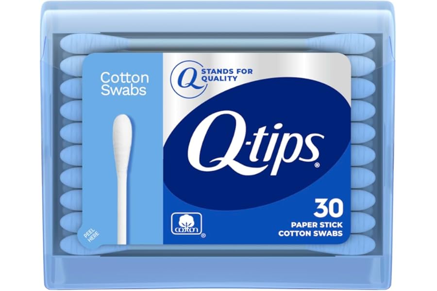 Q-tips Travel Size Cotton Swabs, Original, For Home, First Aid and Beauty, 100% Cotton, 30 Count