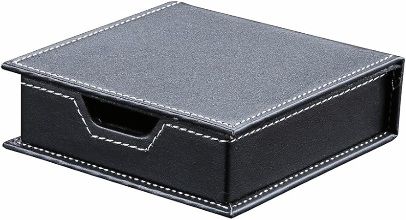 Amazon Kingfom付箋ケース 小物収納ボックス 付箋紙ボックス ｐｕレザー 黒 付箋 文房具 オフィス用品