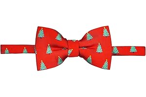 Retreez Christmas Joyful Christmas Tree Pattern Pre-tied Boy's Bow Tie
